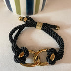 🖤 Bracelet Torsadé Noir ✨