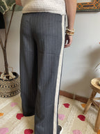 Pantalon Style Tailleur Loose  - Gris