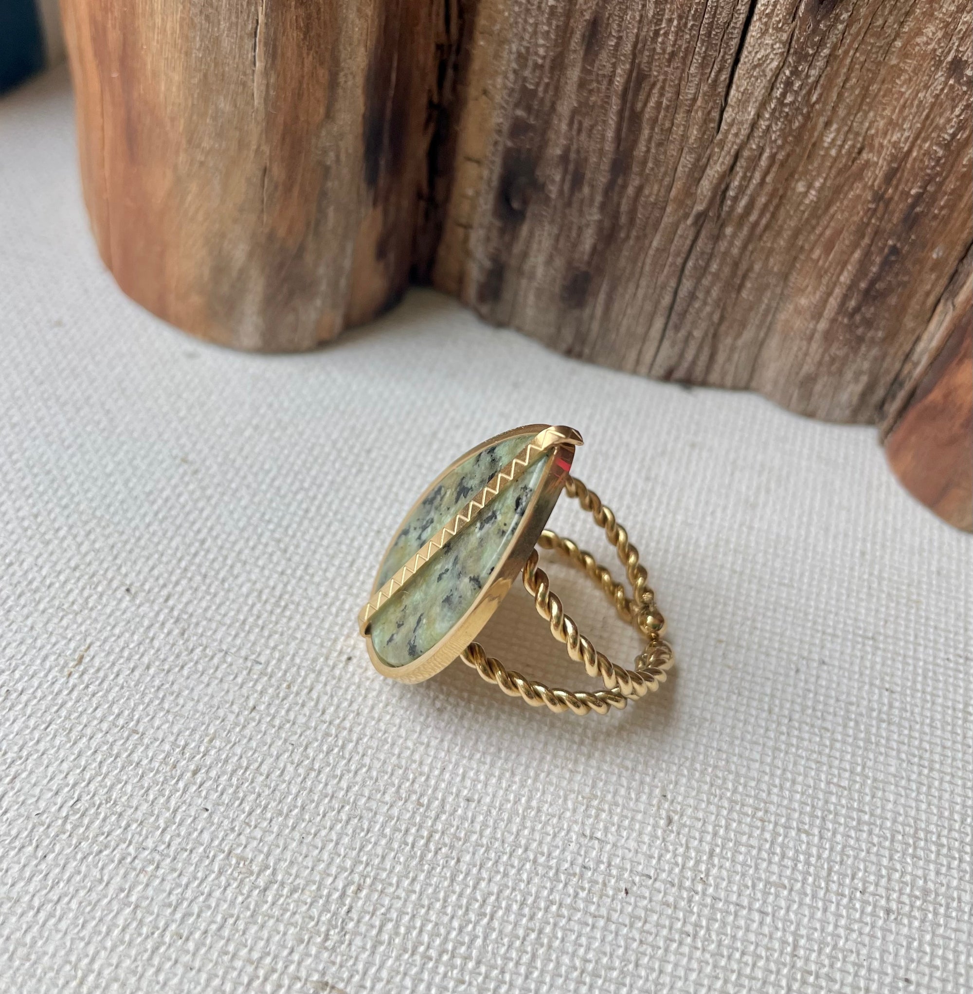 💎 Bague Ajustable Turquoise Africaine 💙