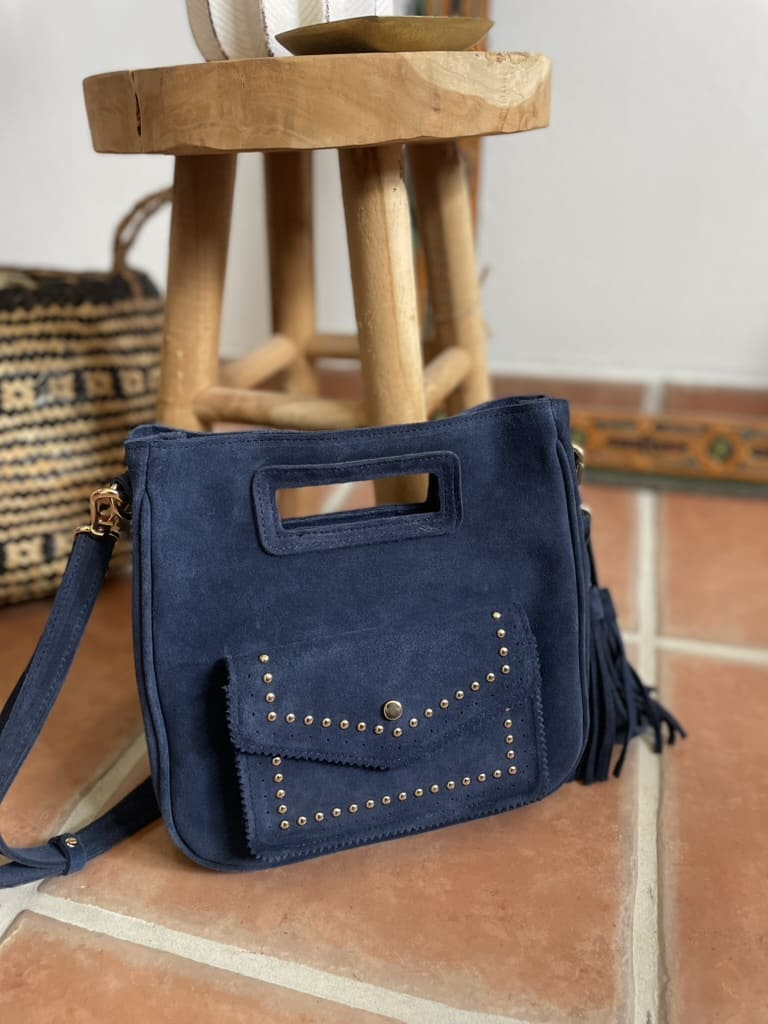 Sac Maya - En cuir Bleu
