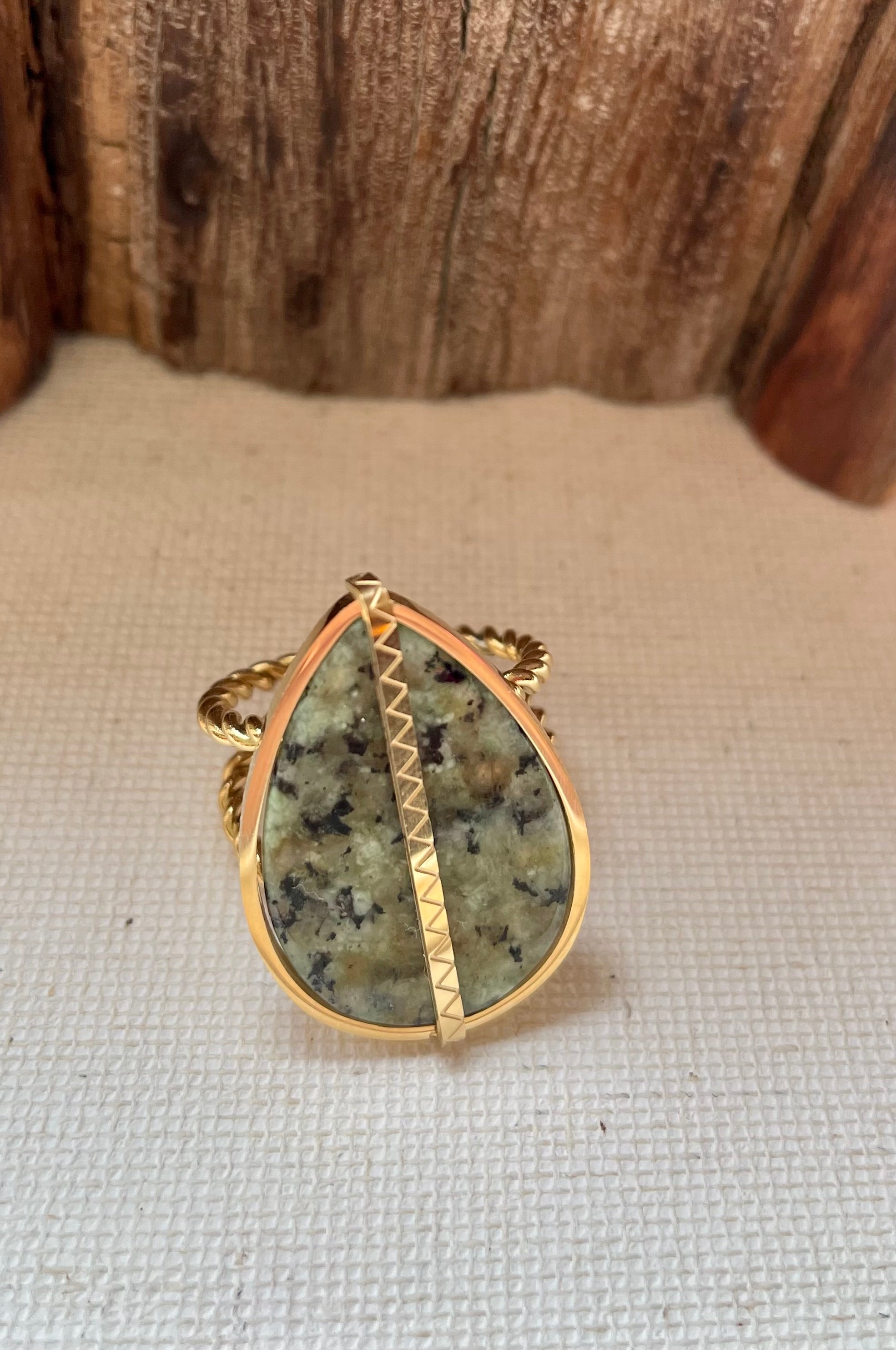 💎 Bague Ajustable Turquoise Africaine 💙
