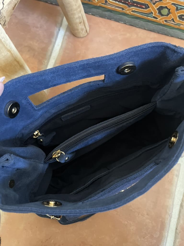 Sac Maya - En cuir Bleu