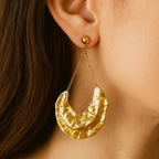 💫 Boucles d’oreilles Martelées Or ✨