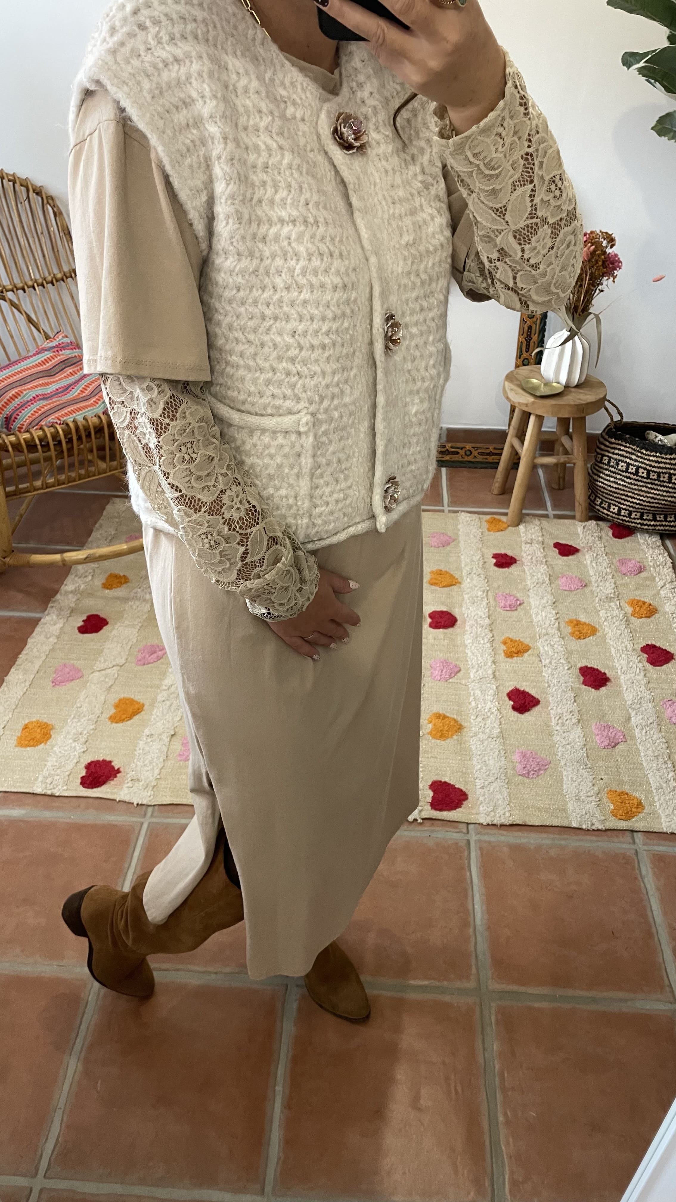 Robe "Léona" - Beige