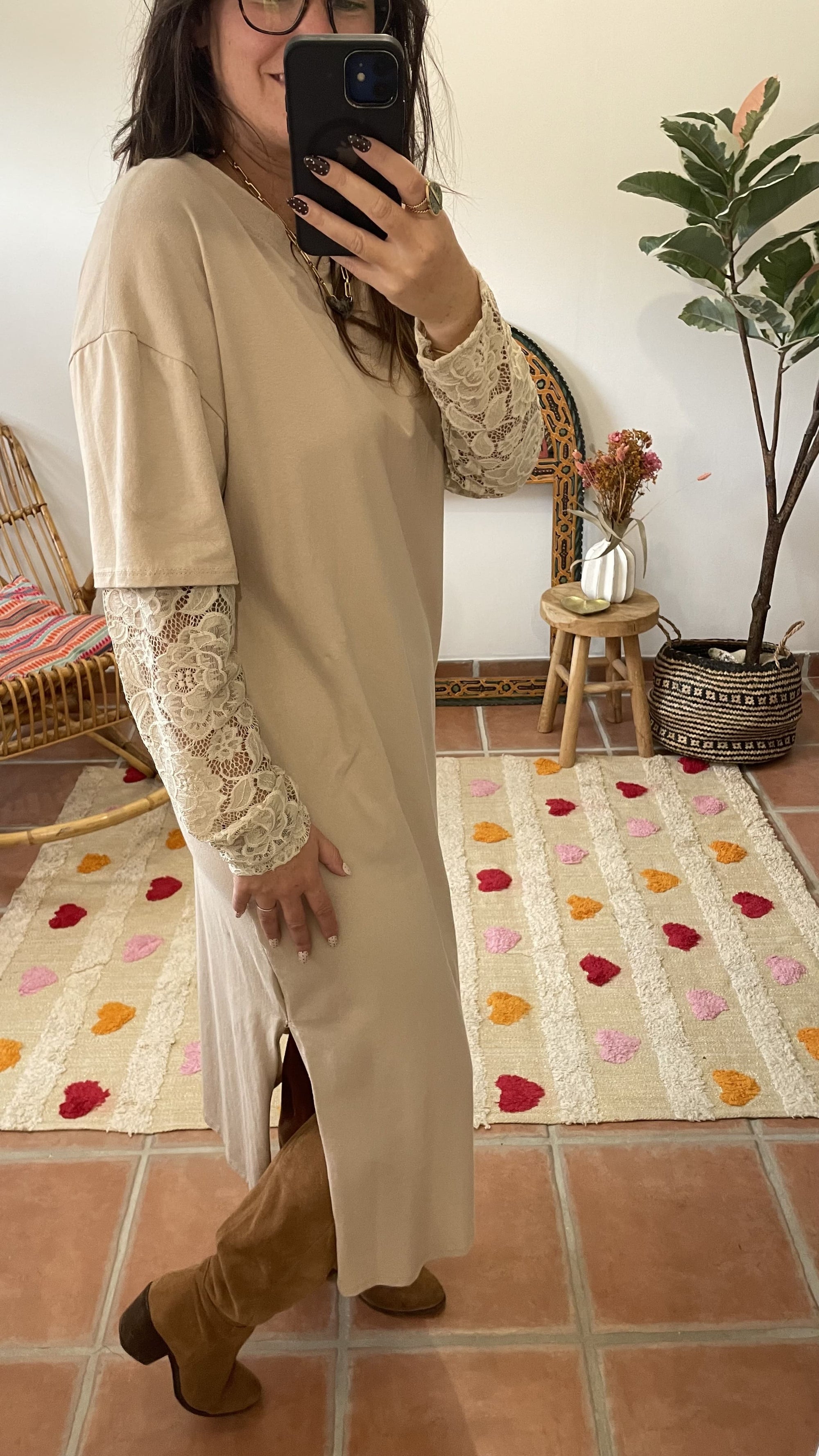 Robe "Léona" - Beige