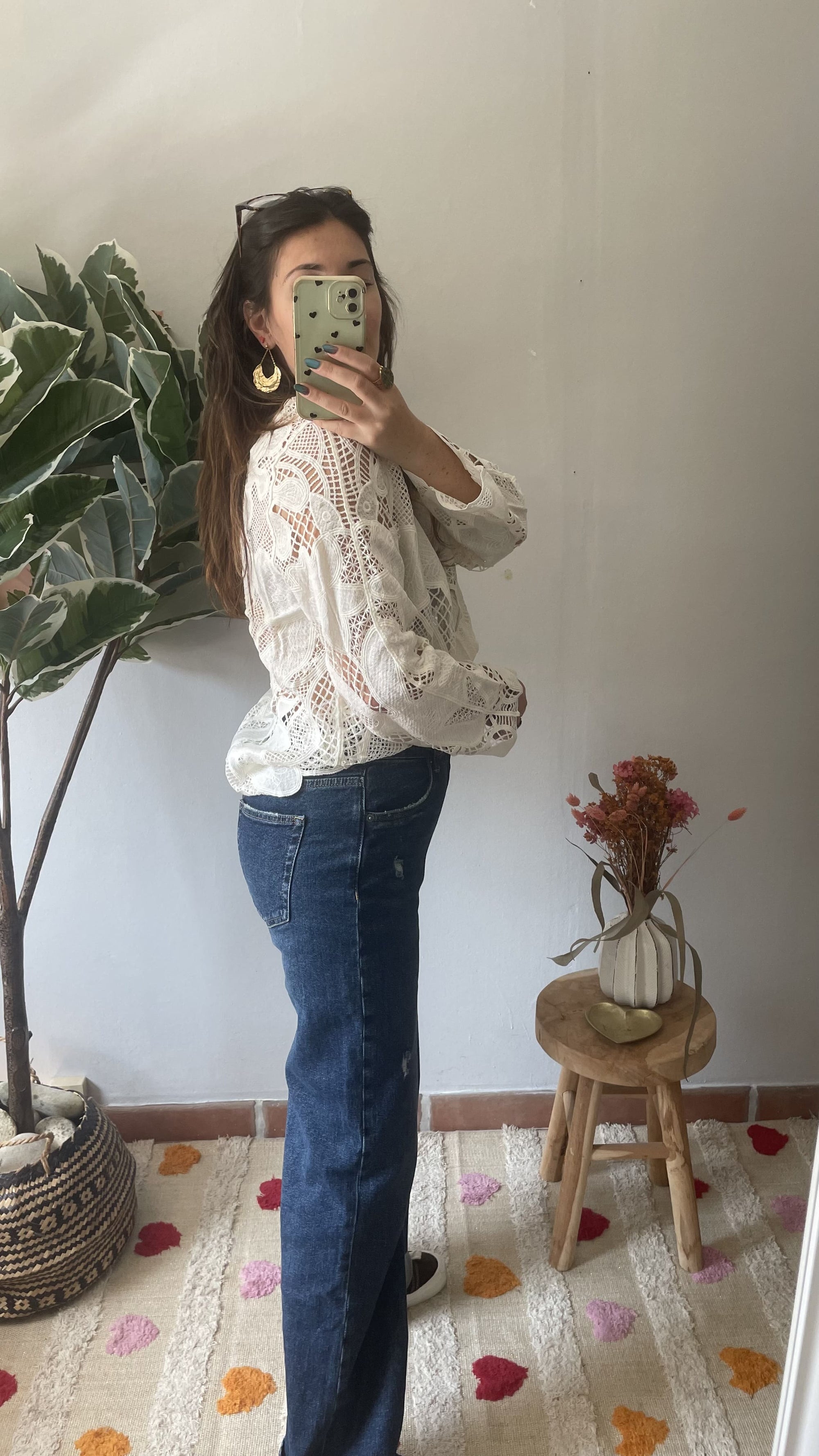 Blouse en Crochet  - Blanche