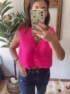 Pull  - Fuchsia en Mohair Doux