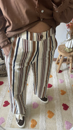 Pantalon à Rayures - Camel