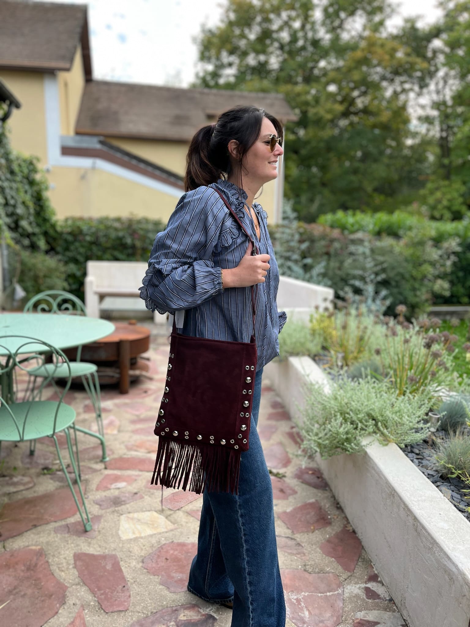 Sac Alba - En cuir Bordeaux