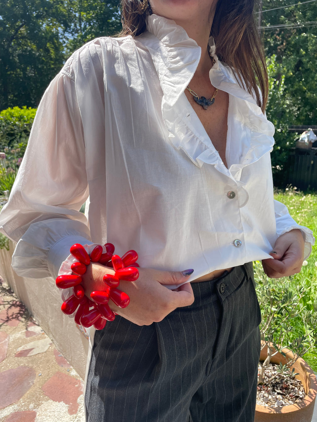 Chemise - Blanche Col Montant