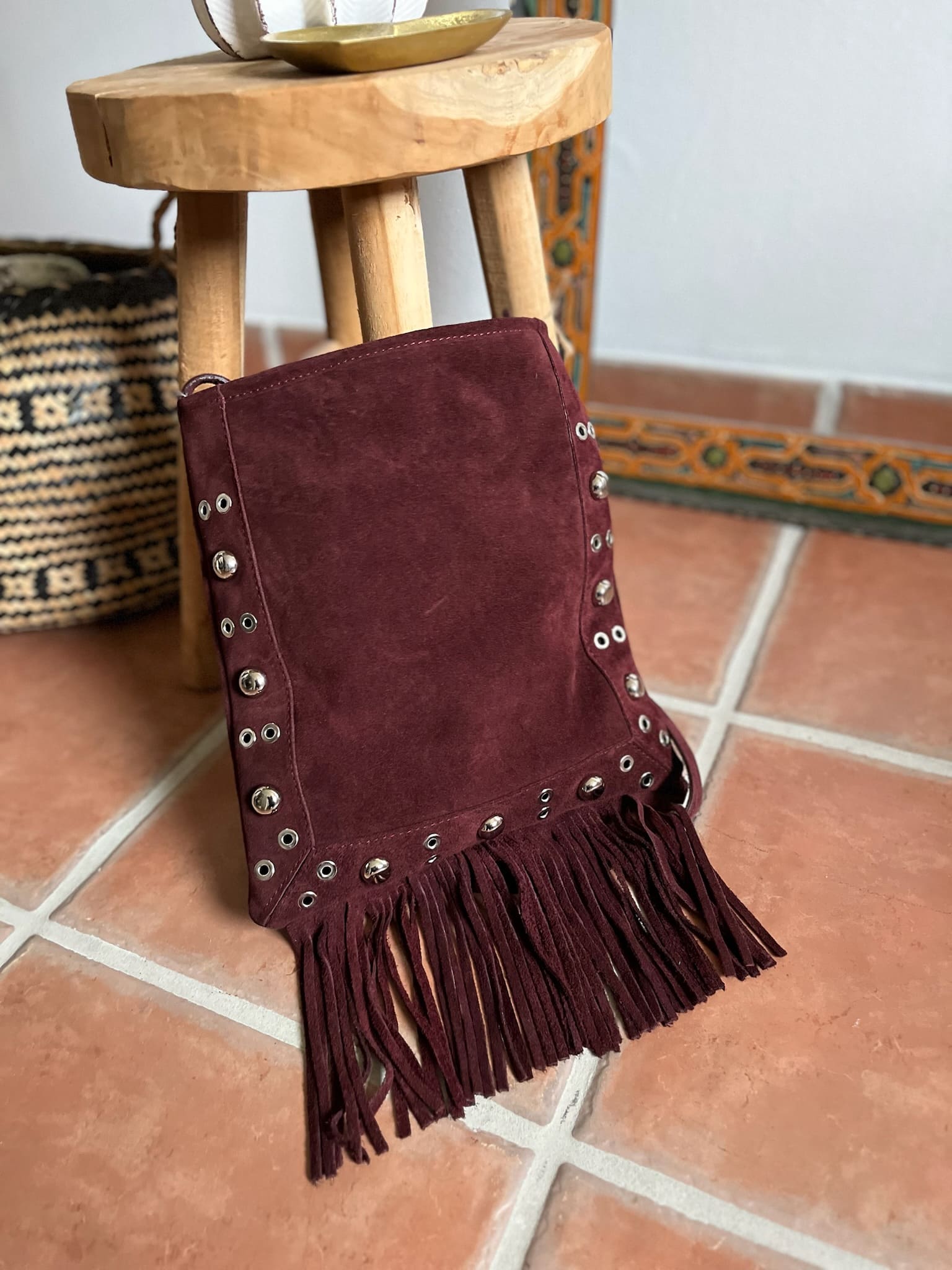 Sac Alba - En cuir Bordeaux