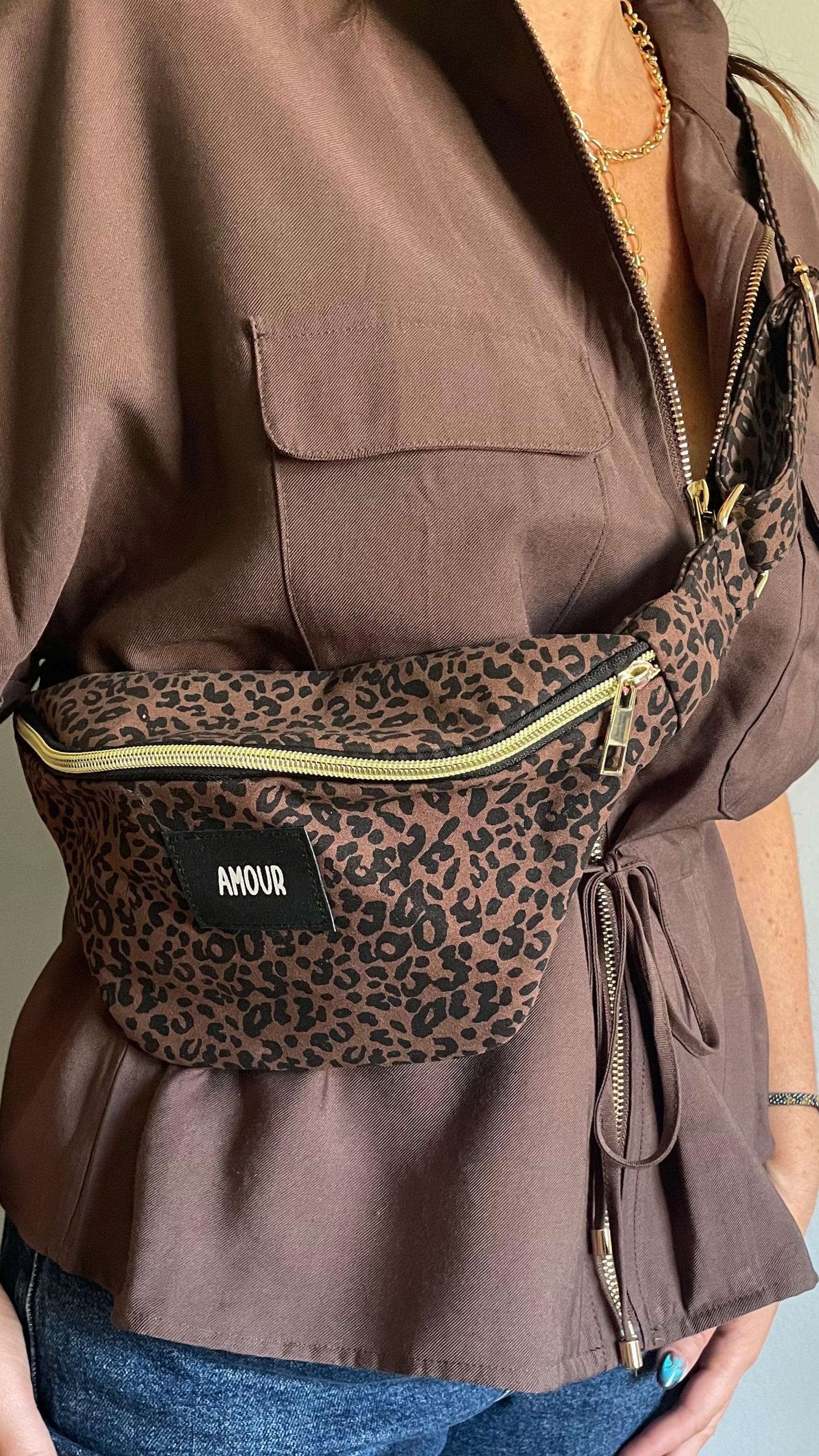 🐆 Sac Banane Léopard “Amour”
