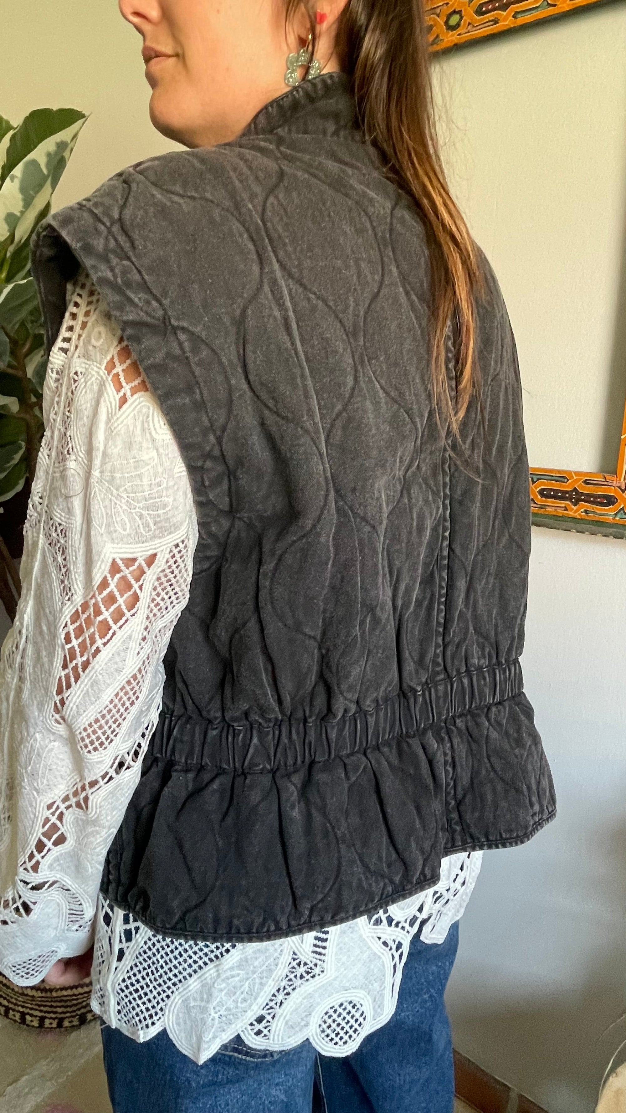 Gilet Sans Manche - Matelassé Noir