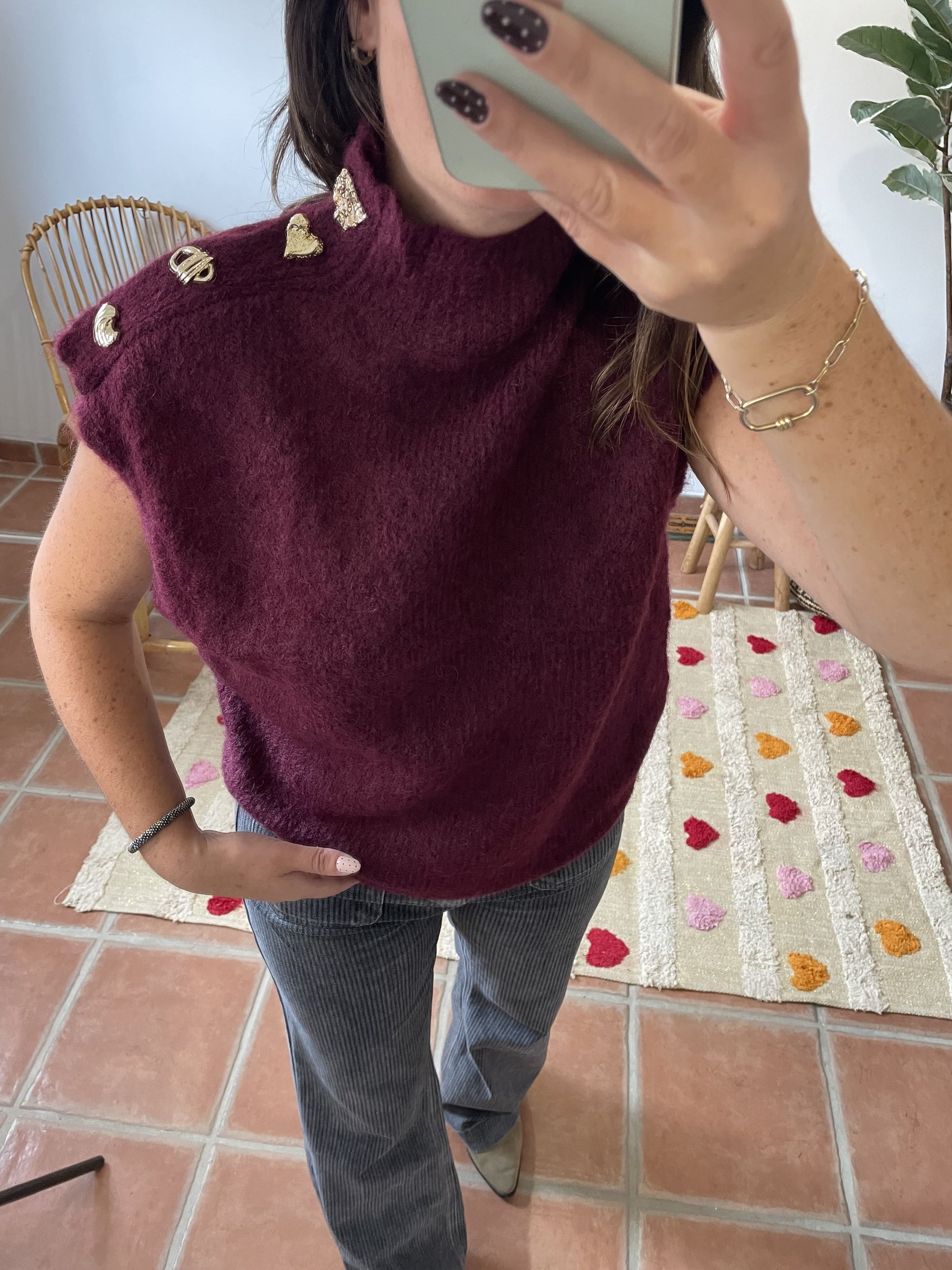 Pull "Hugo" - Bordeaux