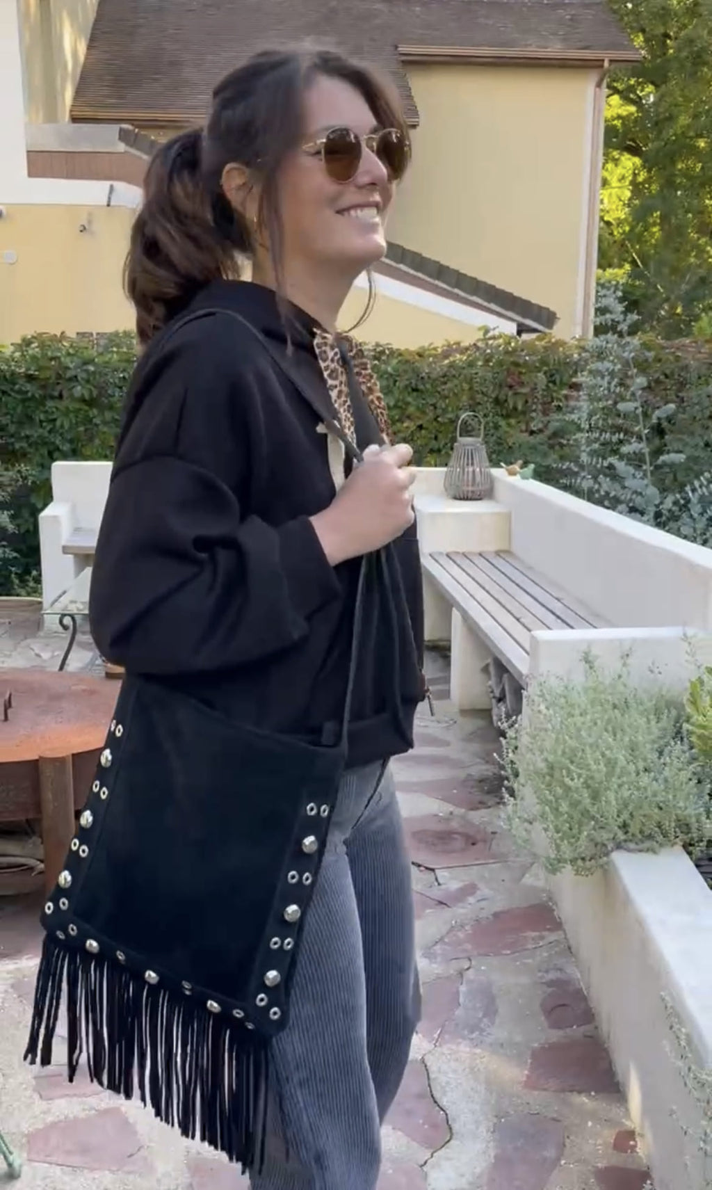 Sac Alba - En cuir noir