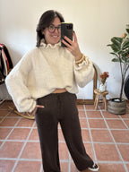 Pull collerette - Beige