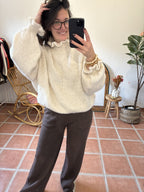 Pull collerette - Beige