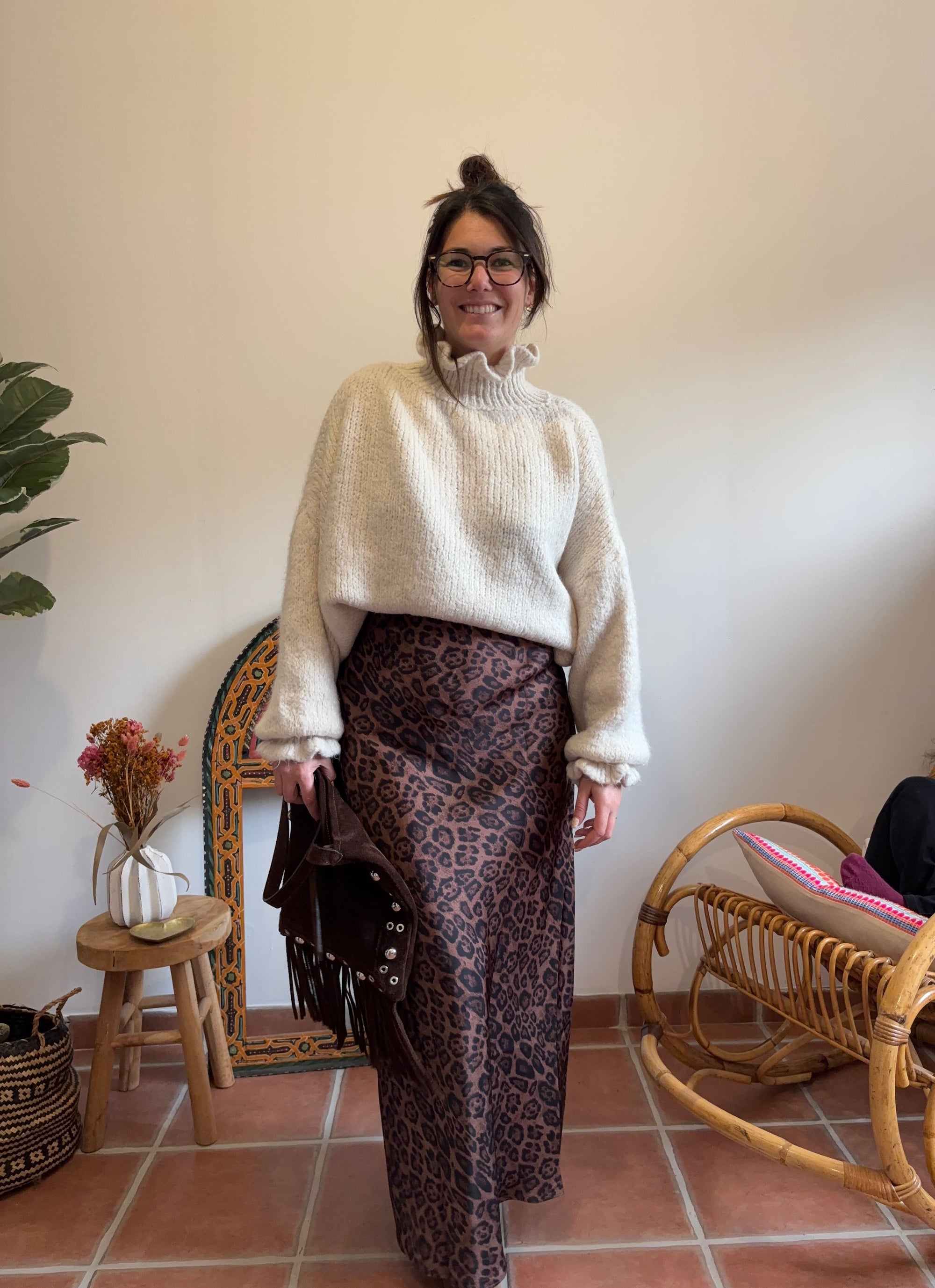 Pull collerette - Beige