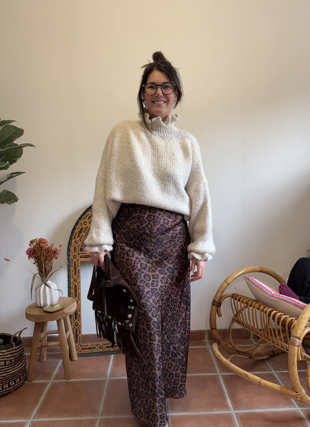 Jupe longue Léopard