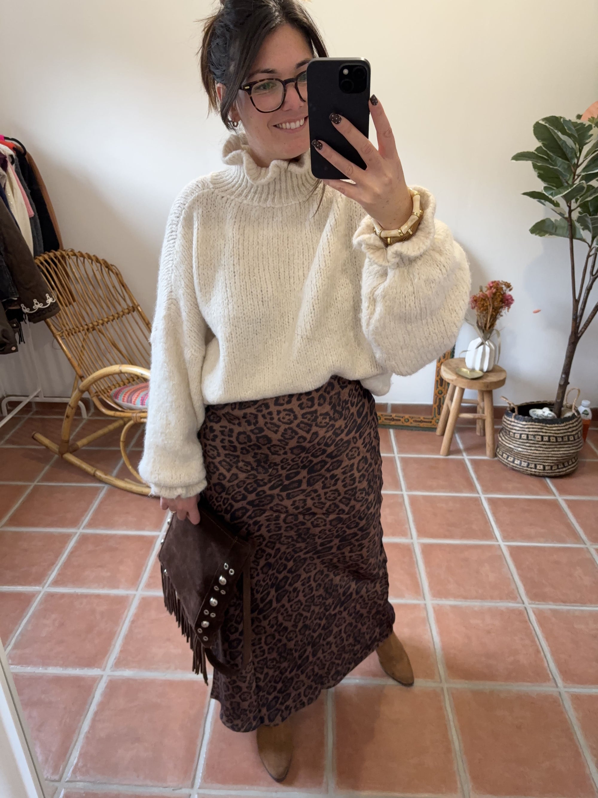 Jupe longue Léopard