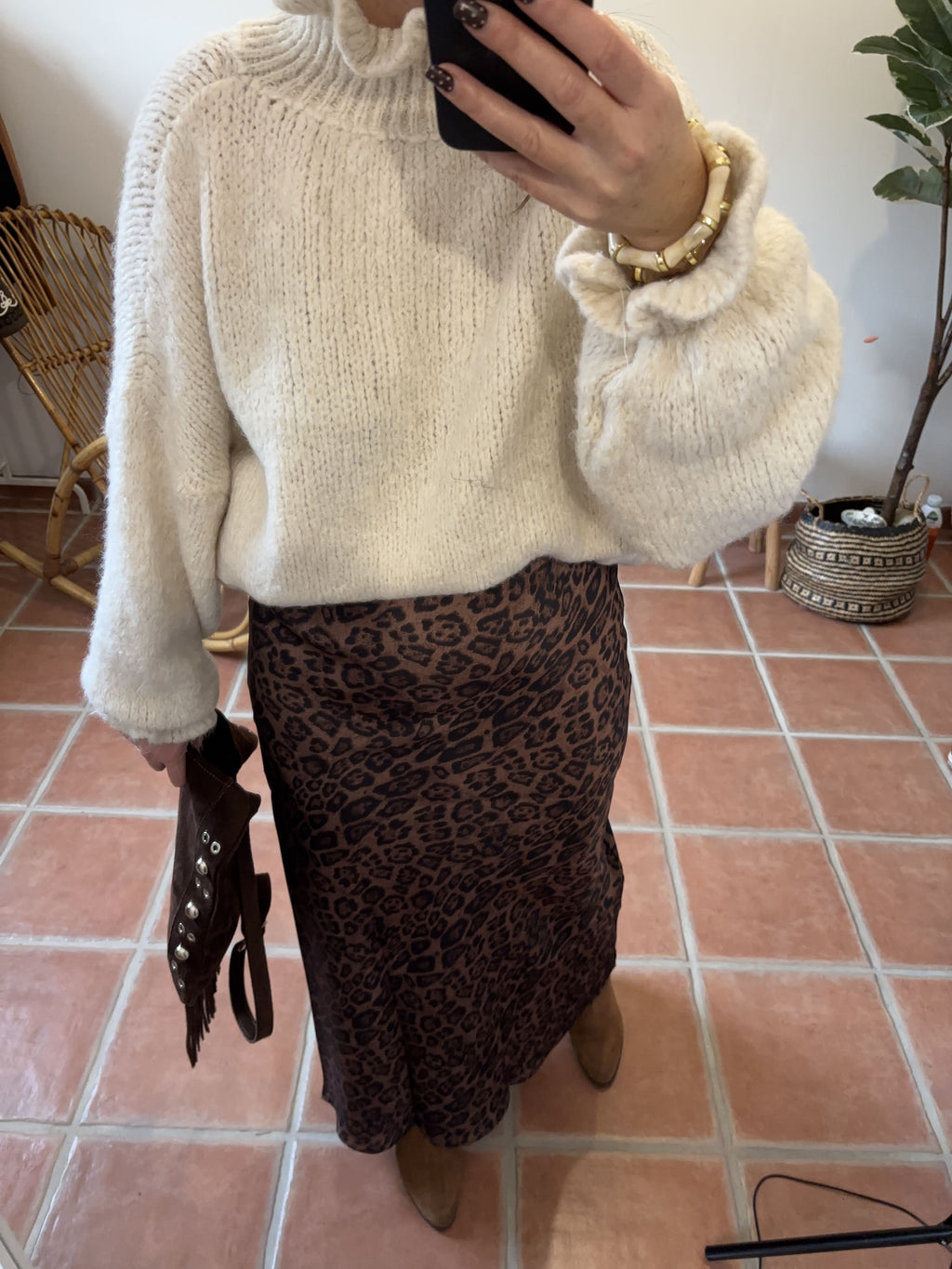 Jupe longue Léopard