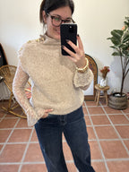 Top en dentelle - Beige