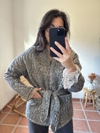 Veste matelassée léopard