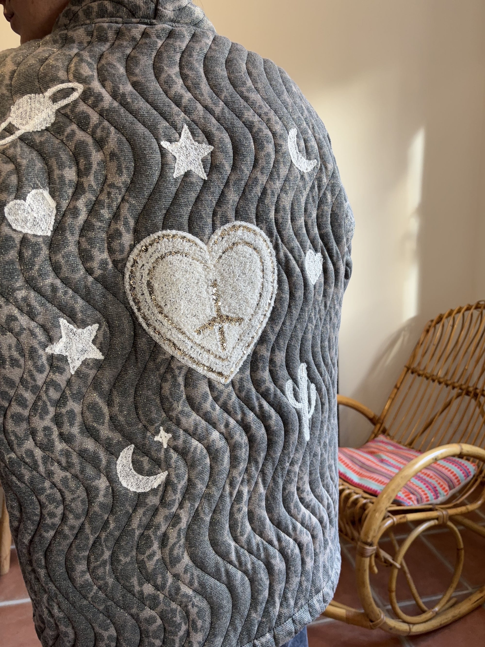 Veste matelassée léopard