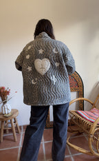 Veste matelassée léopard