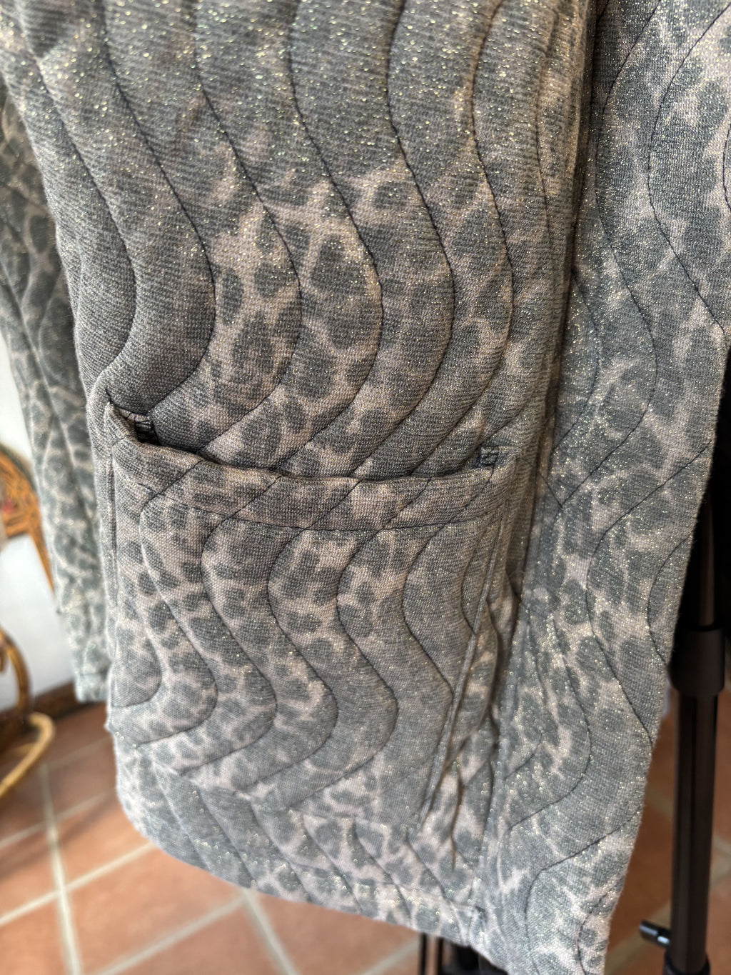 Veste matelassée léopard