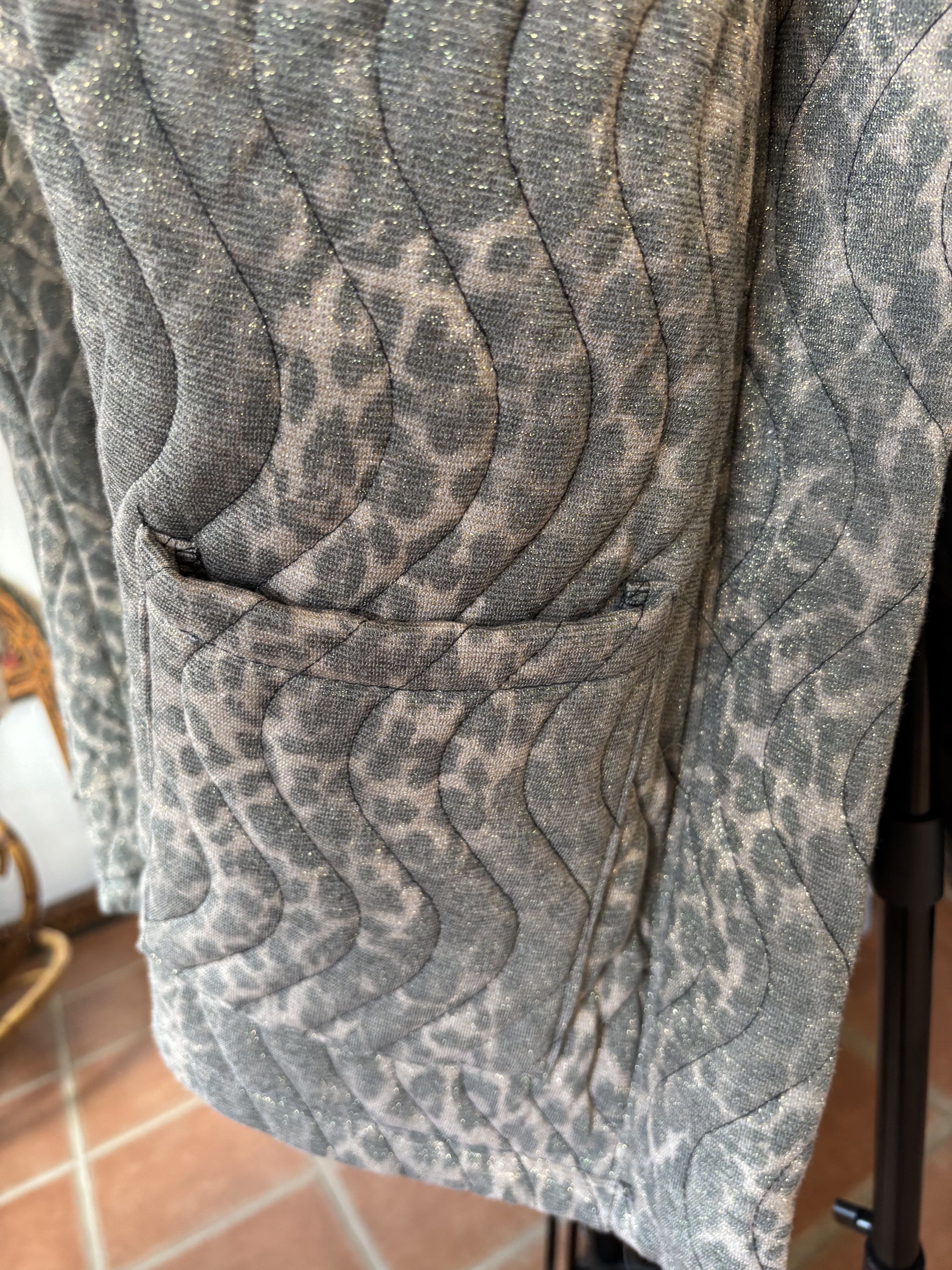 Veste matelassée léopard