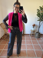 Jean asymétrique gris