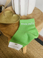 Chaussettes pailletées à message