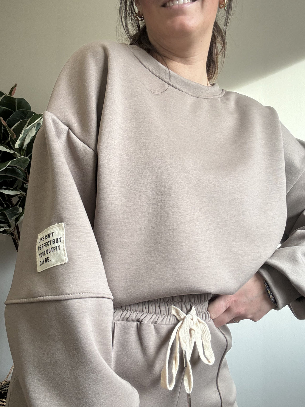 Ensemble de jogging- Crème