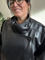 Veste en Simili Cuir Noir