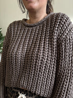 Pull en grosse maille - Marron