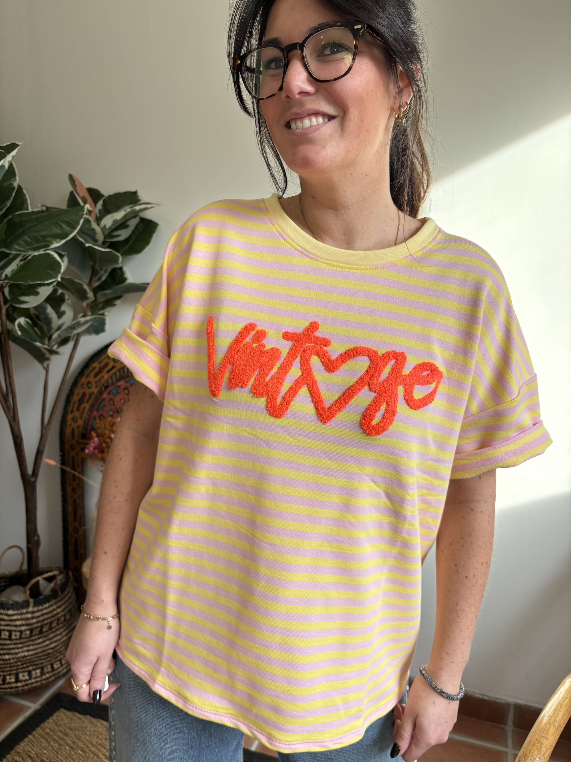 T-shirt Vintage à rayures