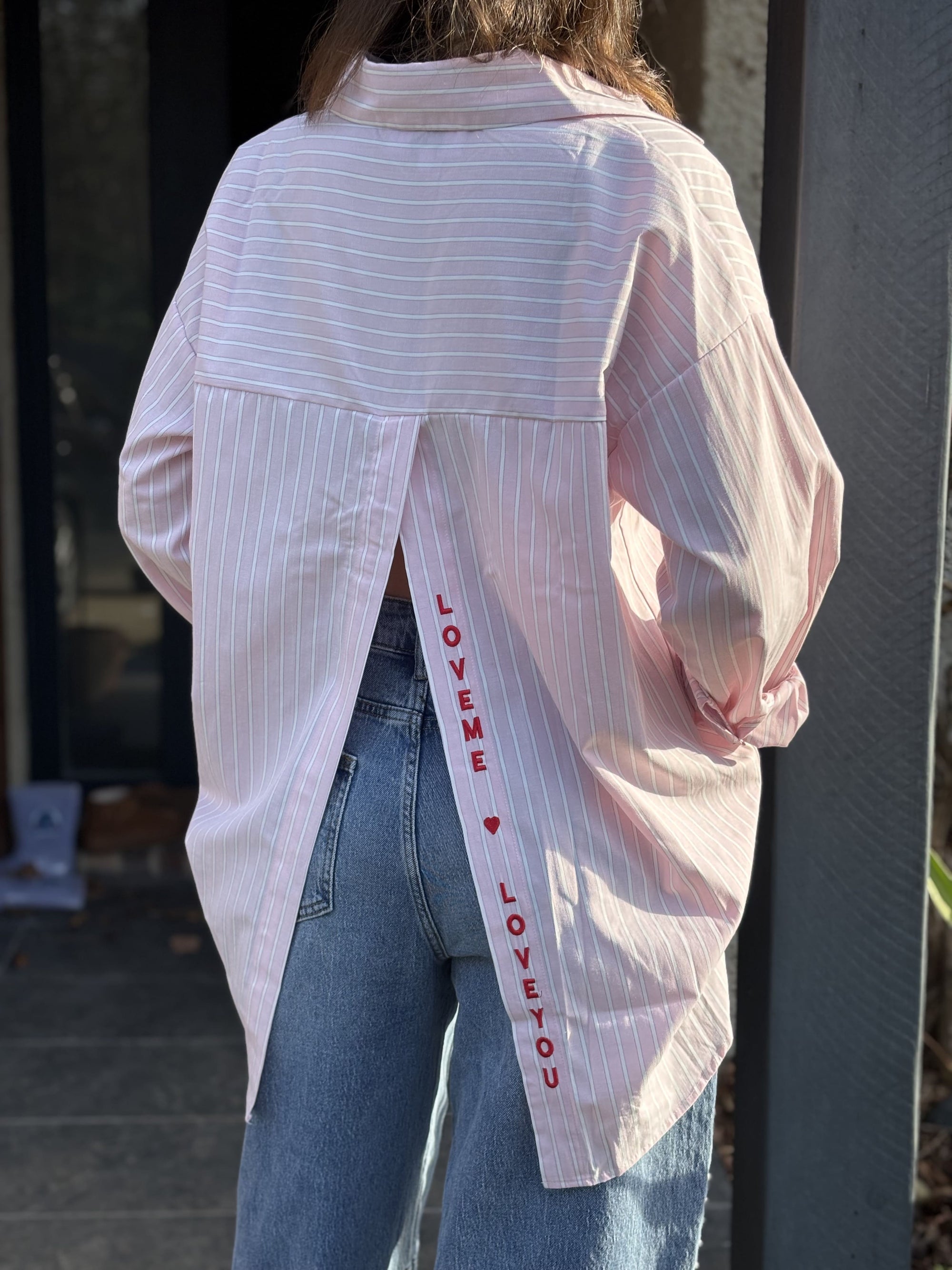 Chemise Rose Rayée - Love