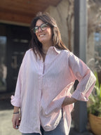 Chemise Rose Rayée - Love