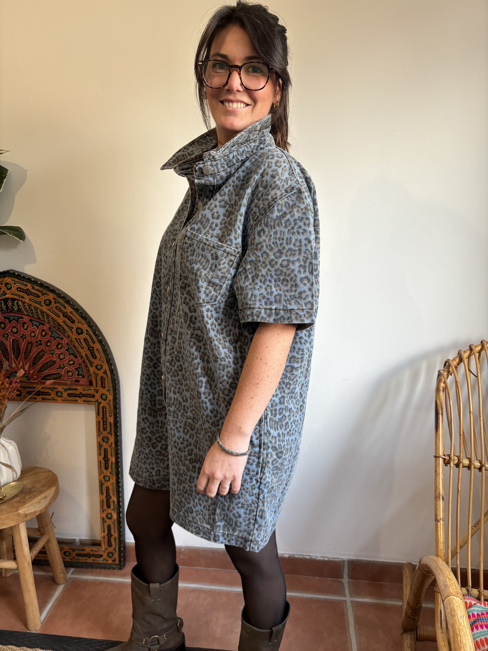 Combinaison Short Léopard