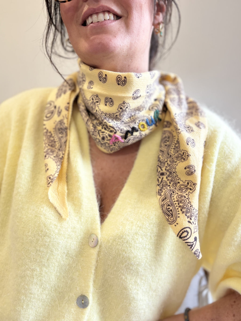 Echarpe Triangle - Bandana jaune