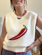 Pull piment - Blanc