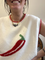 Pull piment - Blanc