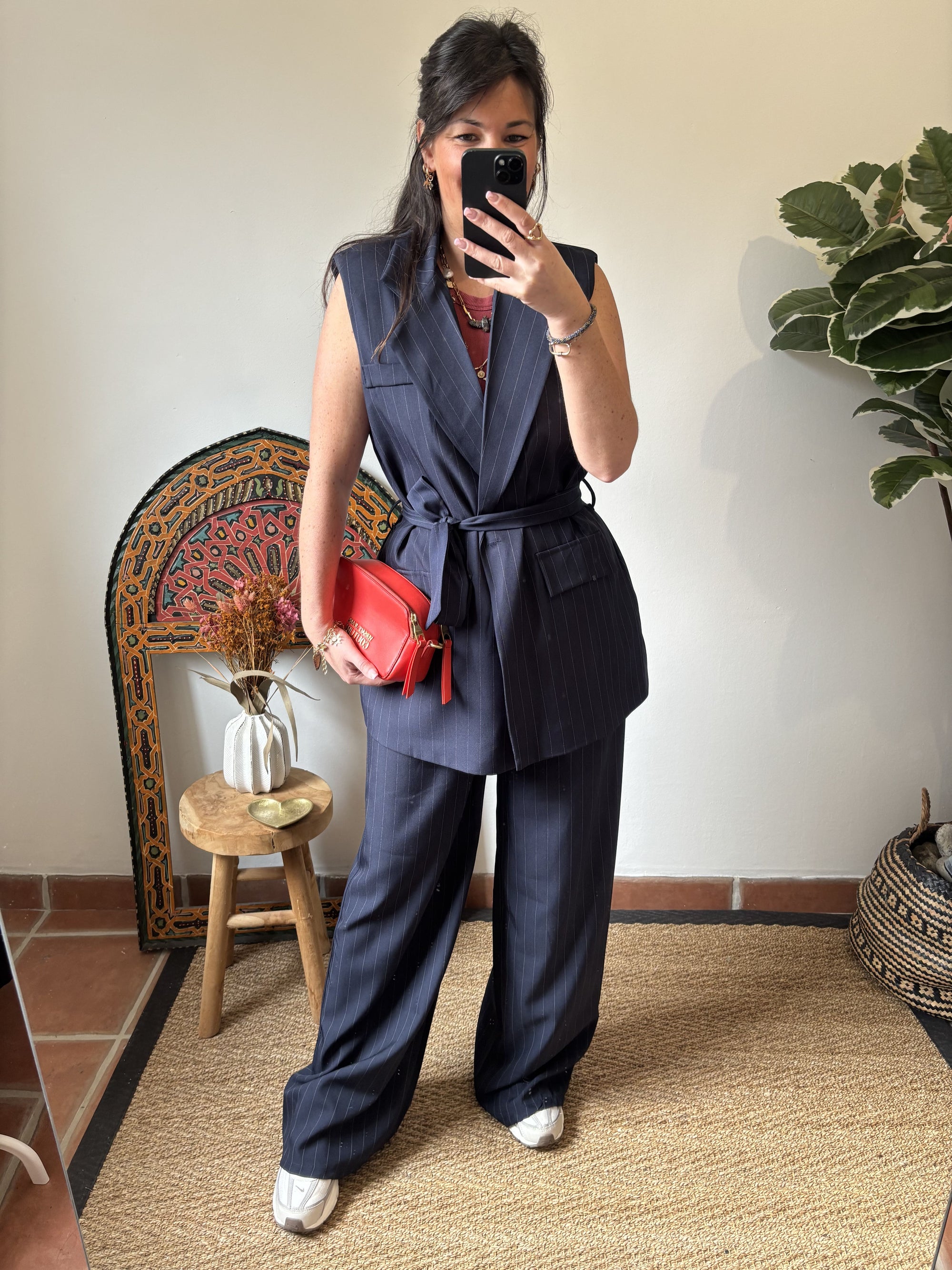 Tailleur Bleu à rayures