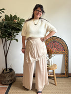 Pantalon à dentelle - Beige