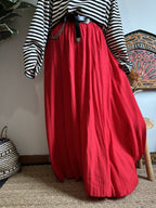 Jupe longue boho - Rouge