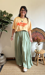 Jupe longue boho - Vert d'eau