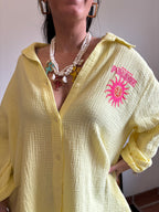 La chemise longue Tara - Jaune