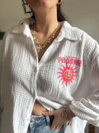 La chemise longue Tara - Blanche
