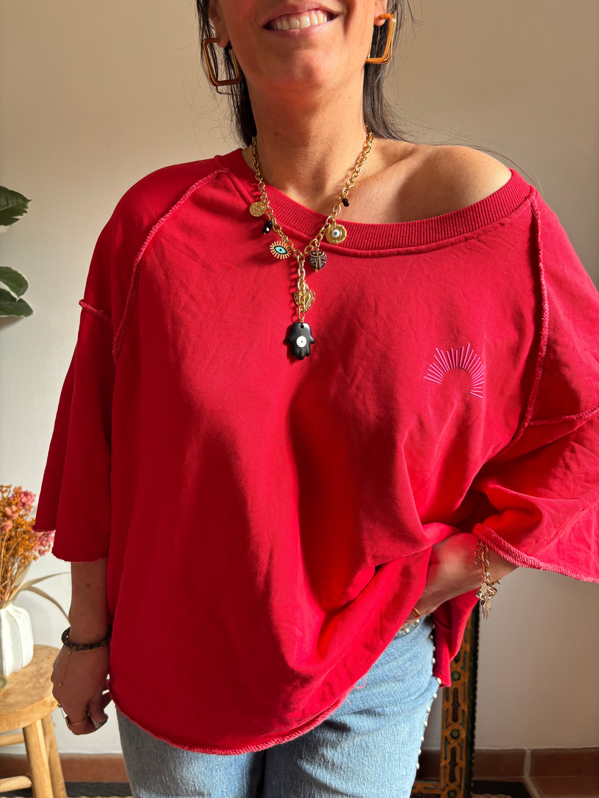 Le sweat Elia - Rouge
